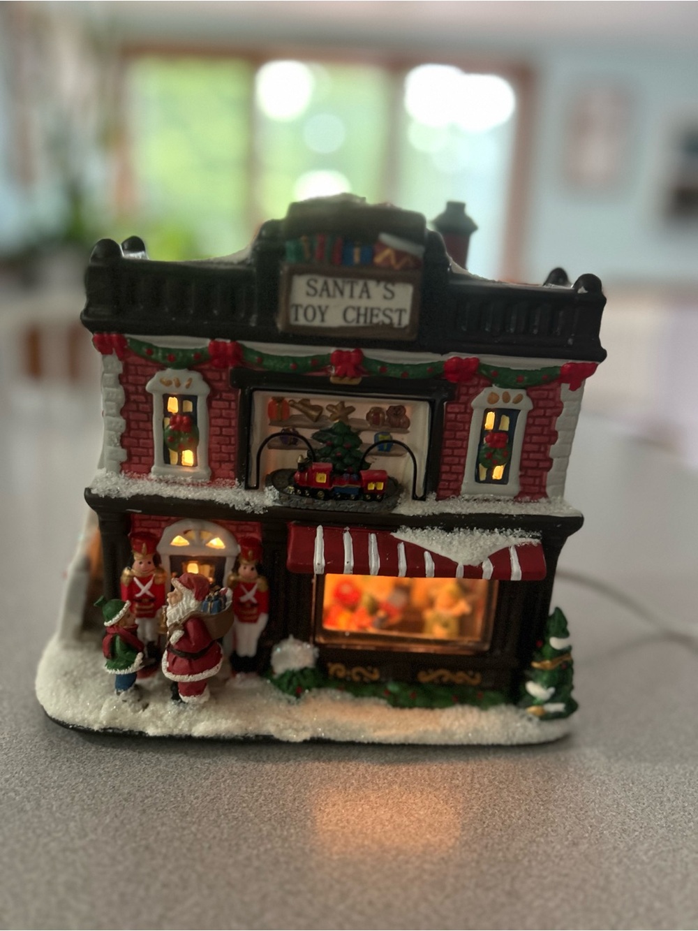 St. Nicholas Square Christmas Village  2010 Santa’s Toy Chest Illuminated W/Box